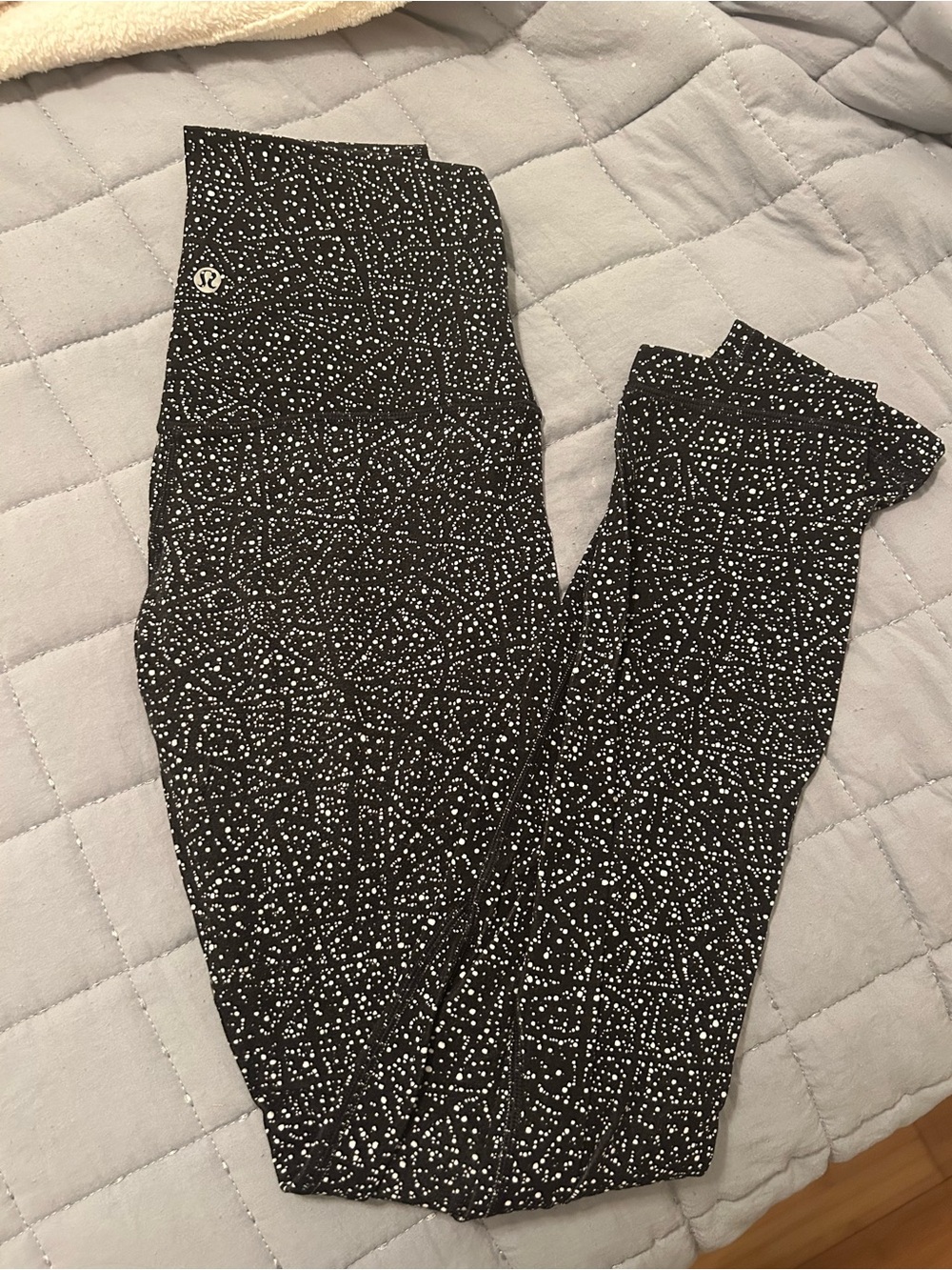 lululemon athletica Black with White Dot Pattern Leggings